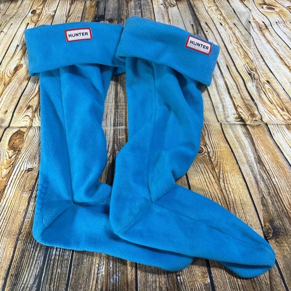 Hunter Light Blue Fleece Boot Liners Womens Size 8-10 - Picture 1 of 5